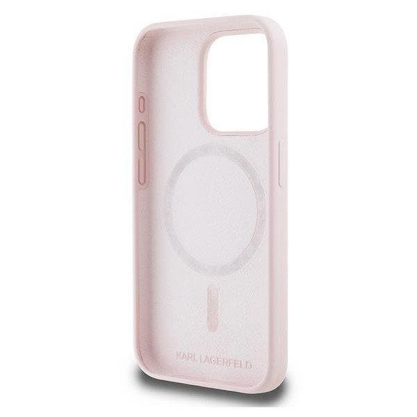  Чохол Karl Lagerfeld Silicone Karl amp; Choupette Head для iPhone 15|14|13 Pink with MagSafe (KLHMP15SSKCHPPLP)